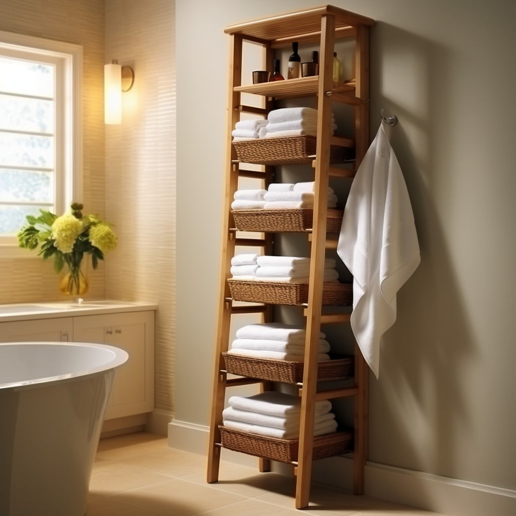 Wine Rack for Towel Storage Bathroom Closet 