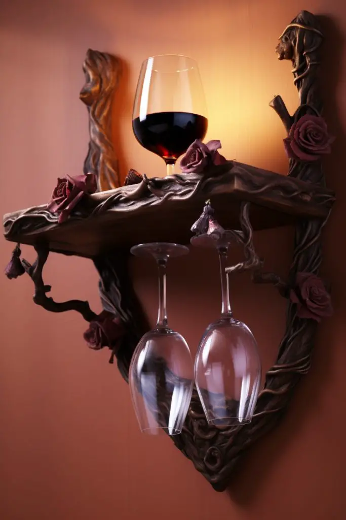 Wine Rack or Holder Romantic Bathroom --ar 2:3