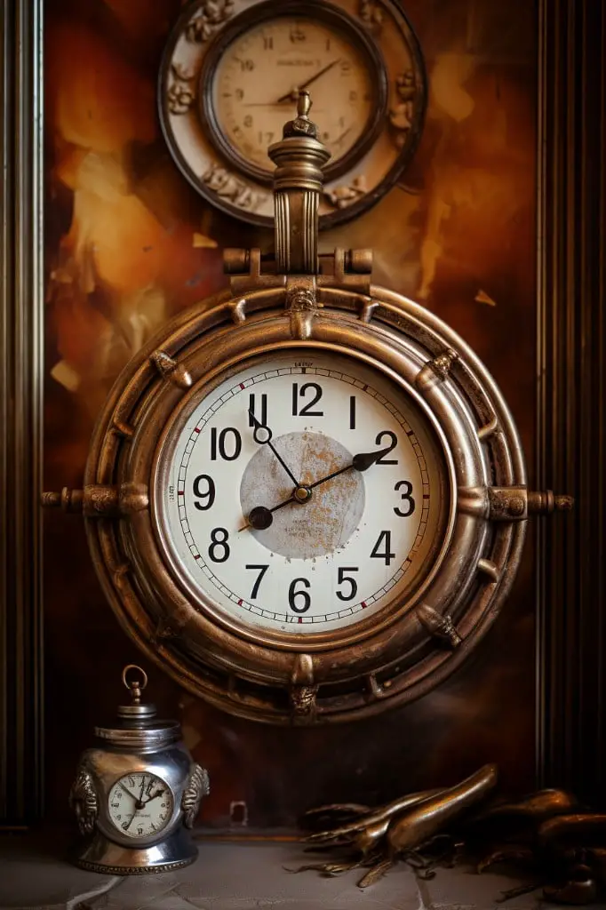 antique metallic clock