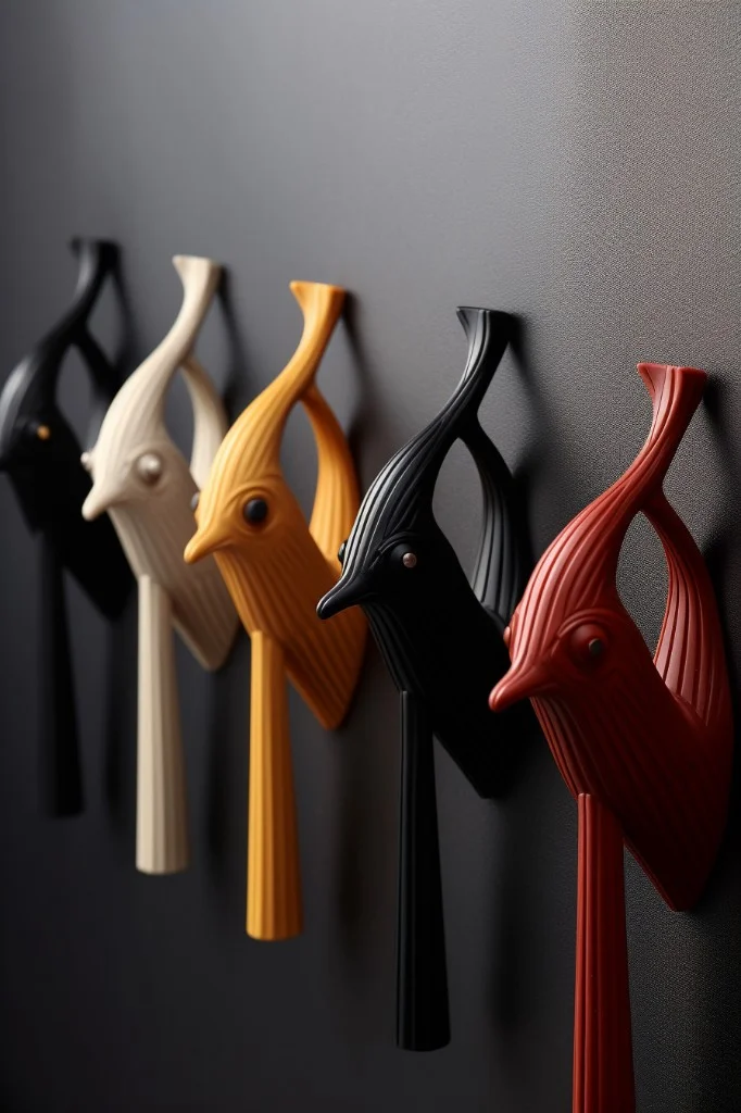bird shaped decorative hooks