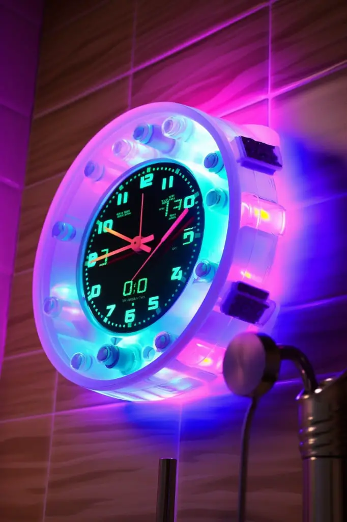 color changing led clock
