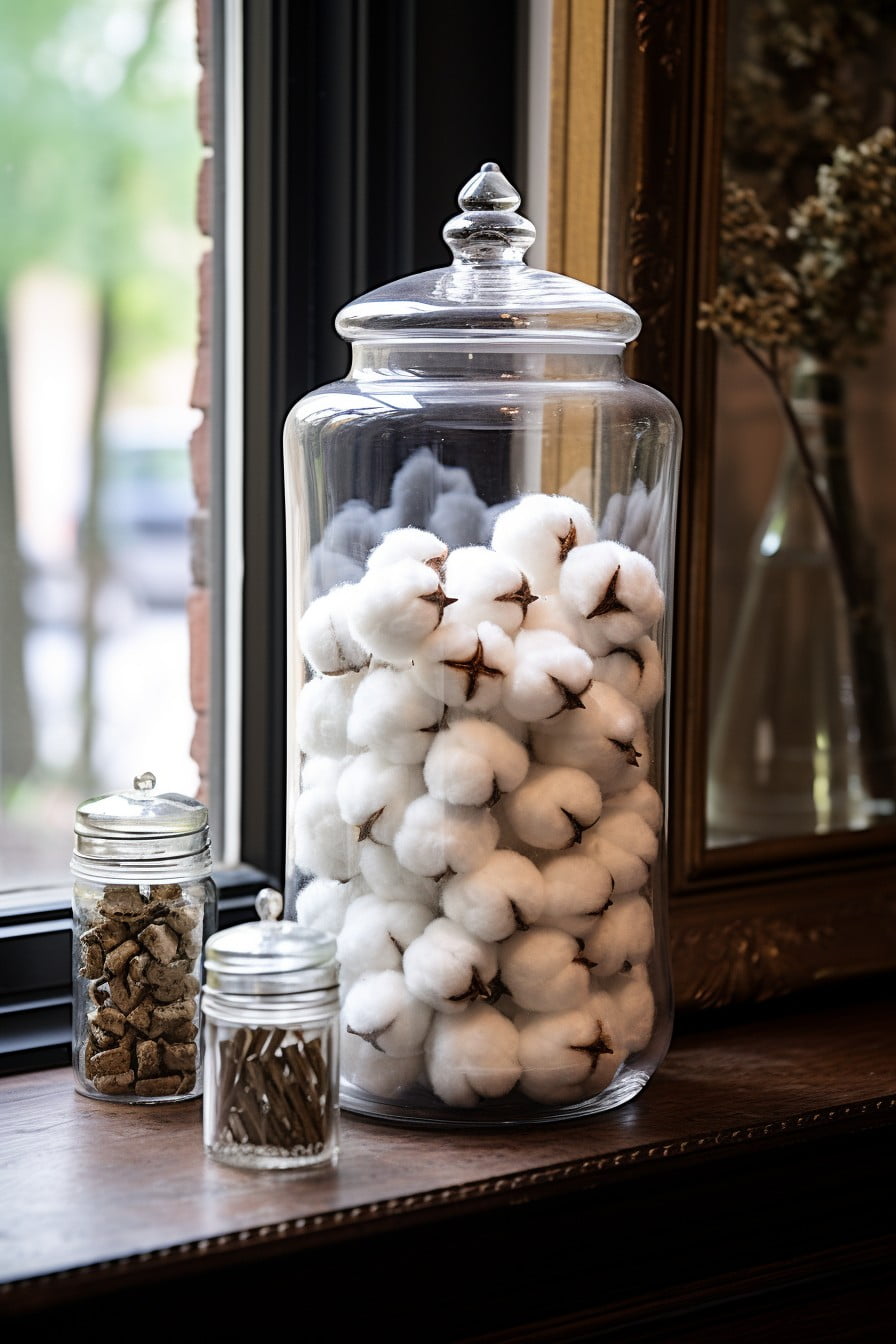 cotton balls container