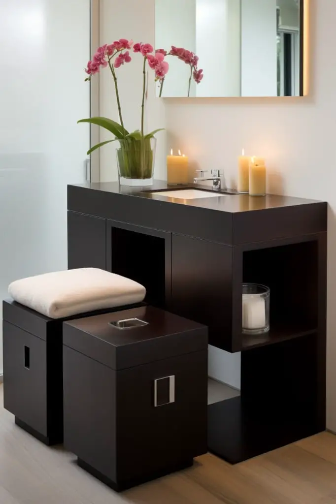 cube storage bathroom table