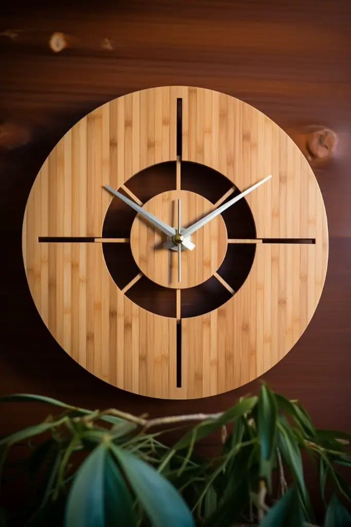 eco friendly bamboo clock