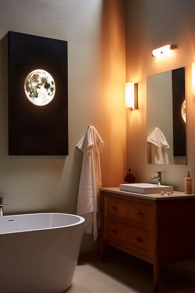 full moon wall night light