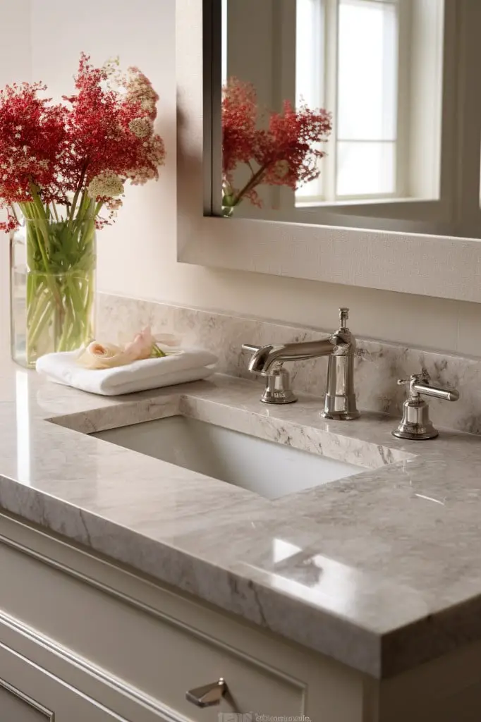 gray marble sink to add luxury