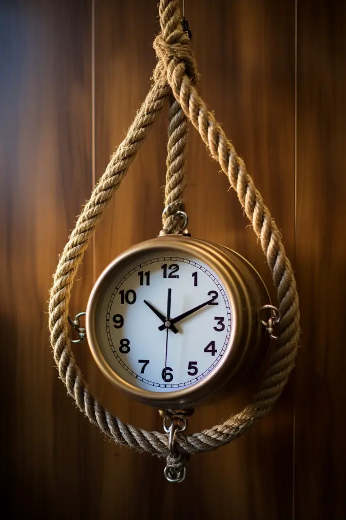 hanging rope clock