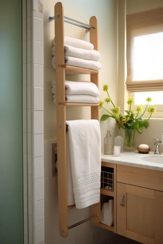 Use an Over-the-door Rack for Towels Bathroom Vanity --ar 2:3