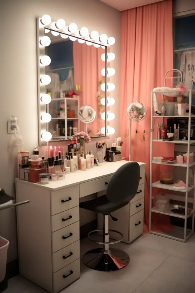 implement a designated makeup area