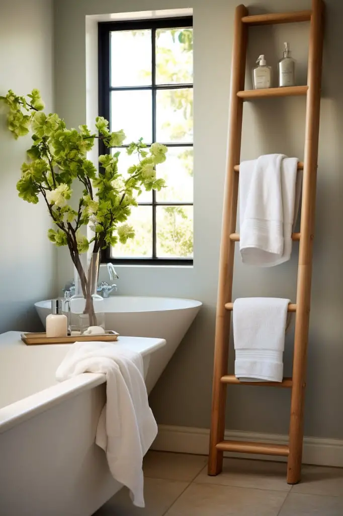 ladder shelf for towels