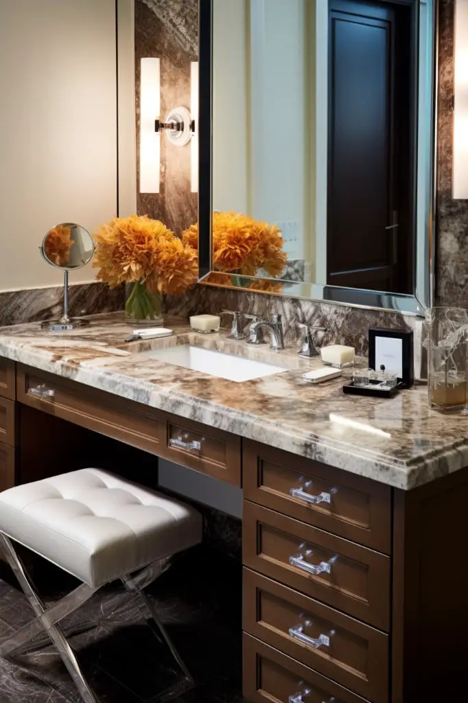 marble countertop vanity table