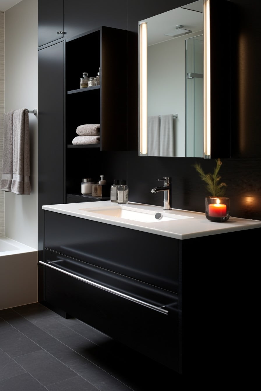 minimalist black cabinets