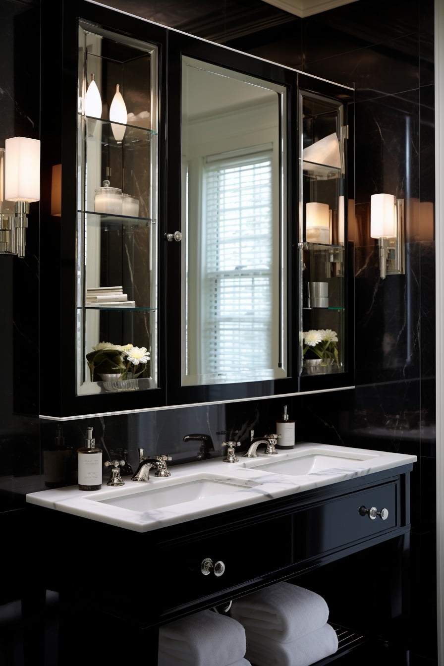 mirror front bathroom cabinets