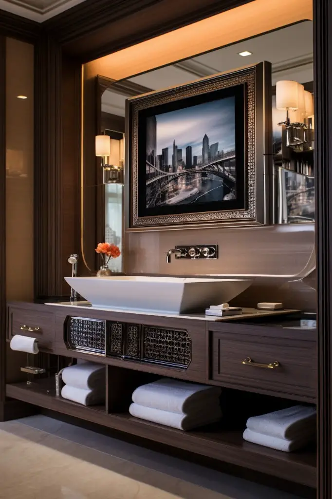 mirror tv for a luxurious touch