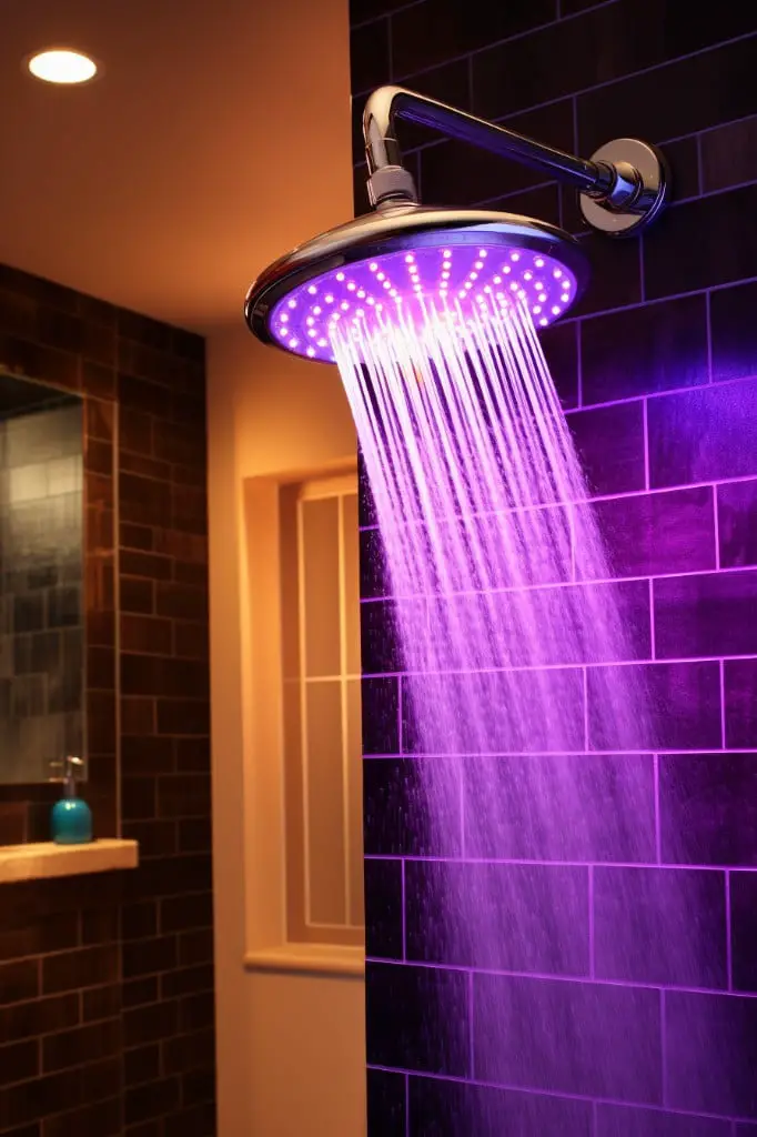 multi color led shower head