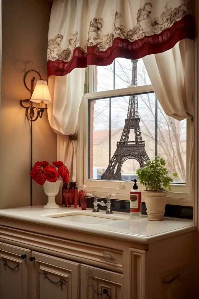 parisian cafe style valance