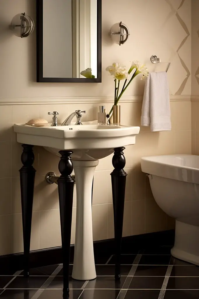 pedestal sink table