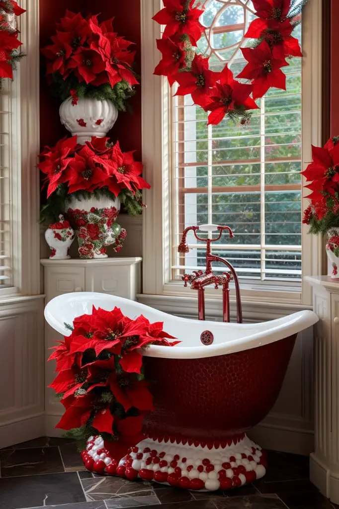 poinsettia vessel sink