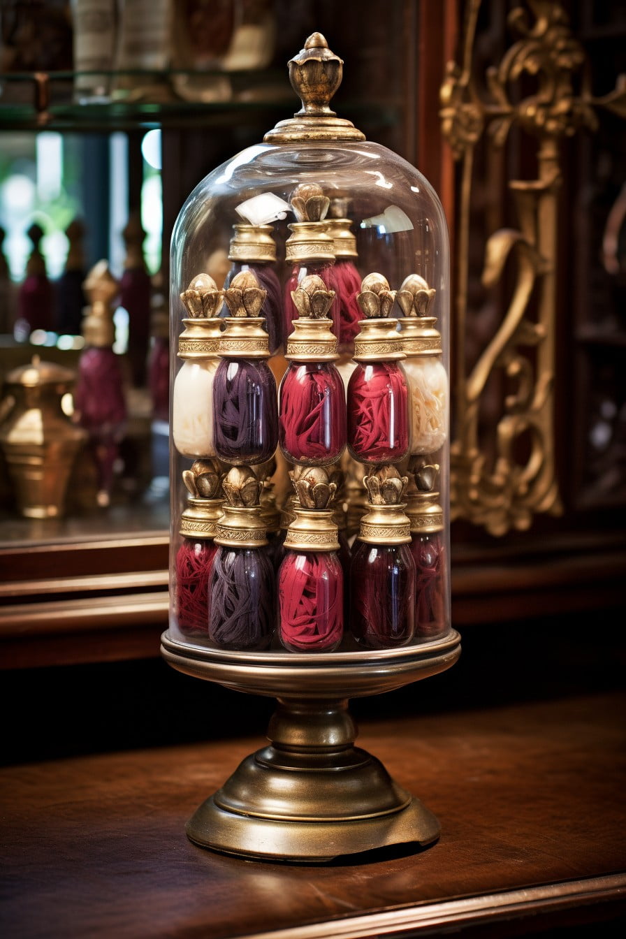 sample perfume vials display