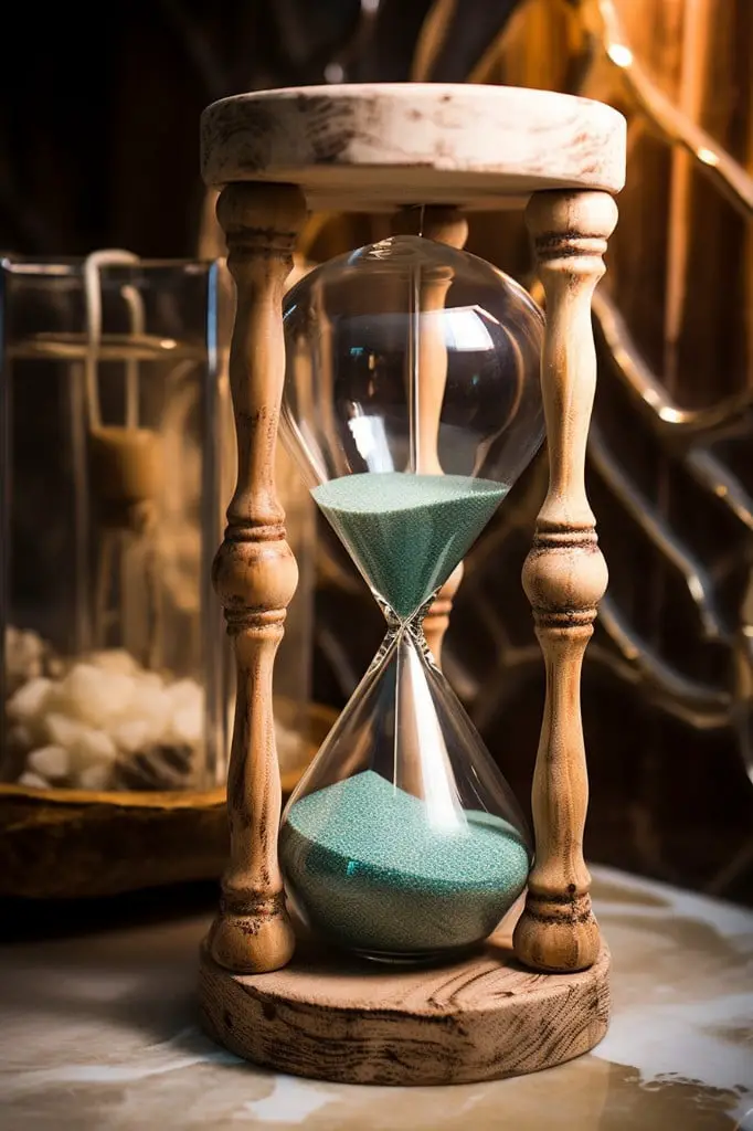 sand timer inspired clock