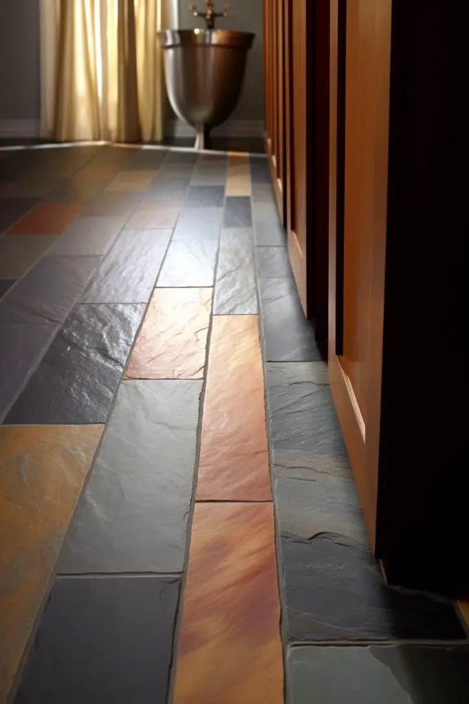 slate tile transition