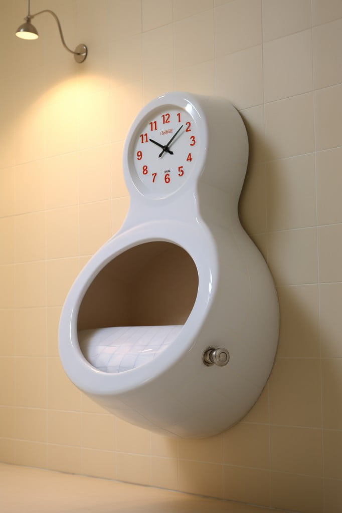 toilet shape clock