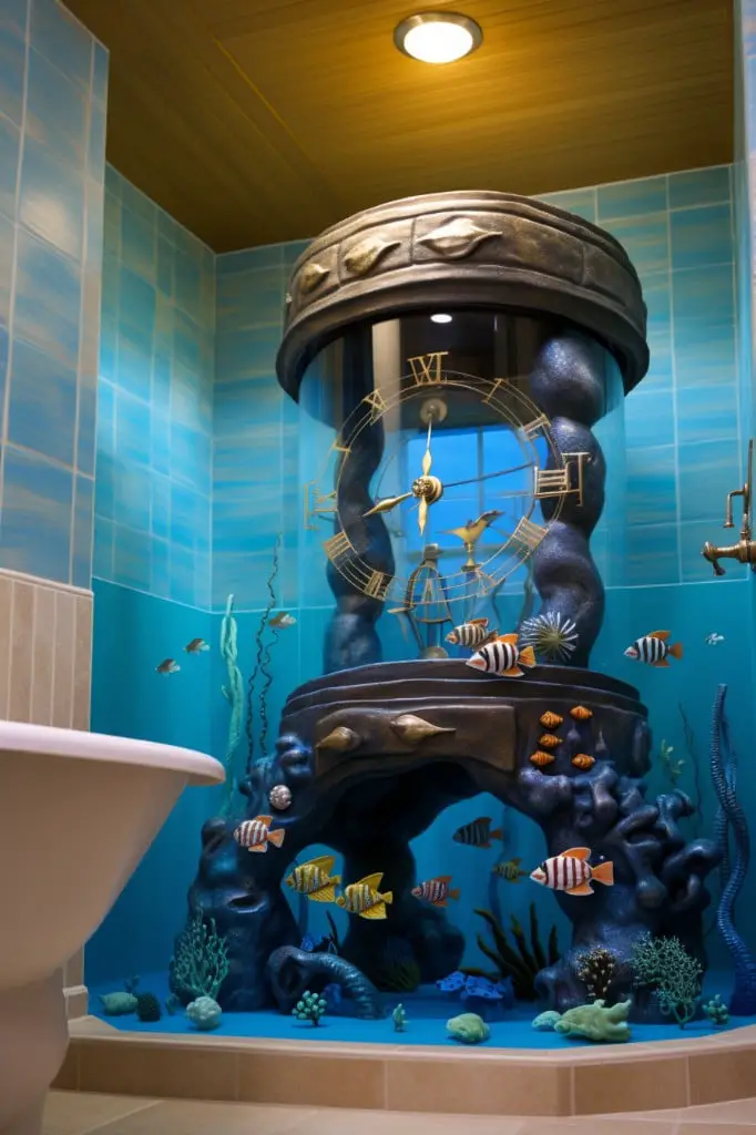 underwater theme clock