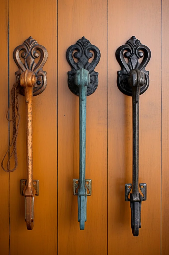 vintage style metal hooks
