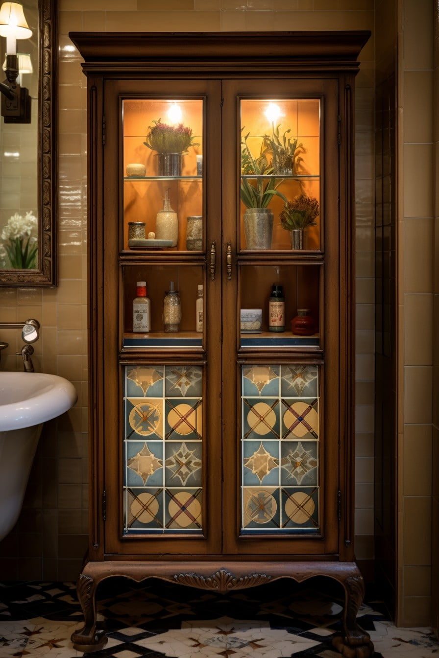 vintage tiled cabinets