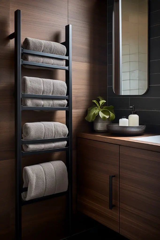 wall mounted towel storage