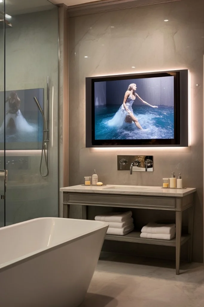 waterproof wall mounted tv