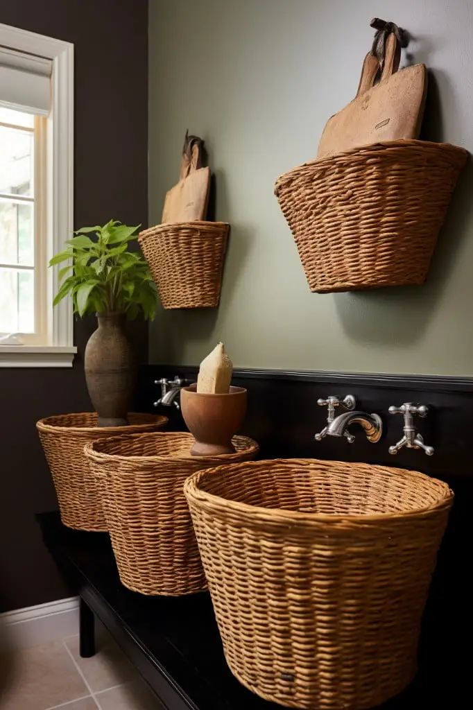 wicker baskets for storage