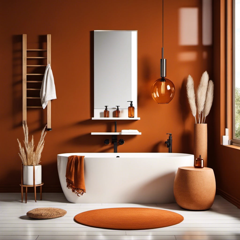 amber glass bathroom accessories