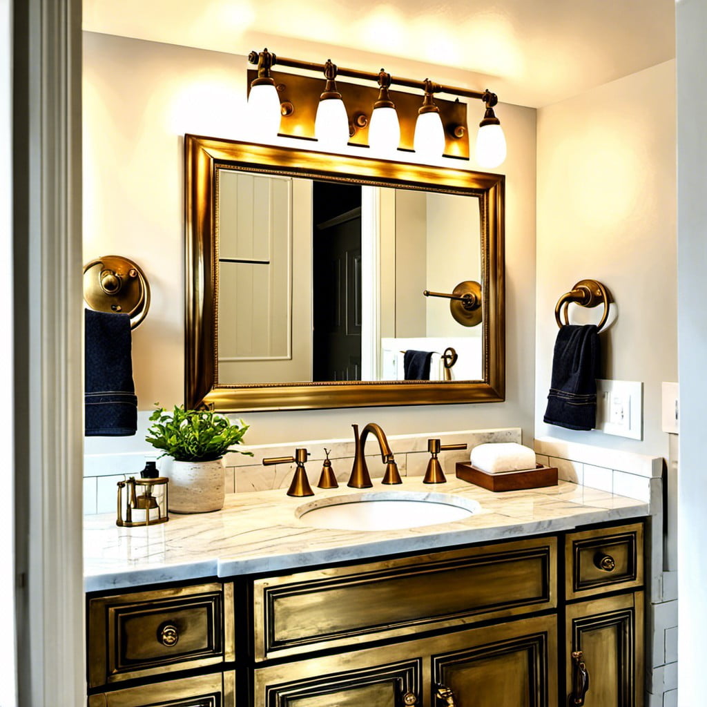 antique brass vanity lighting