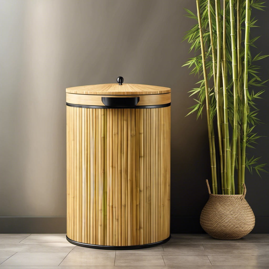 bamboo made eco friendly bin