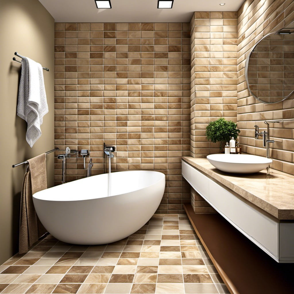 beige brickstone tiles