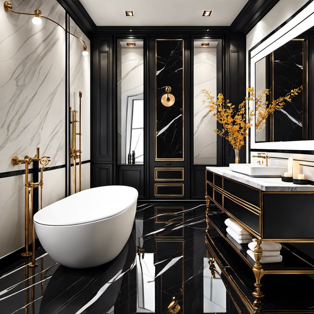 black marble flooring