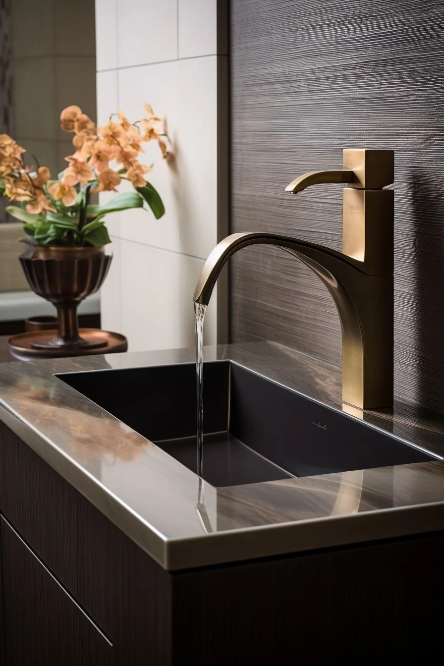 bronze waterfall faucet