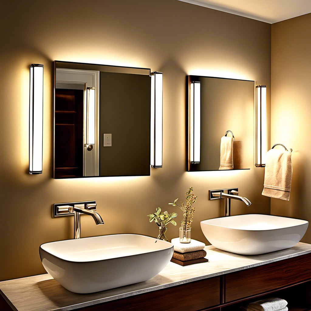 brushed nickel sconces for ambient lighting
