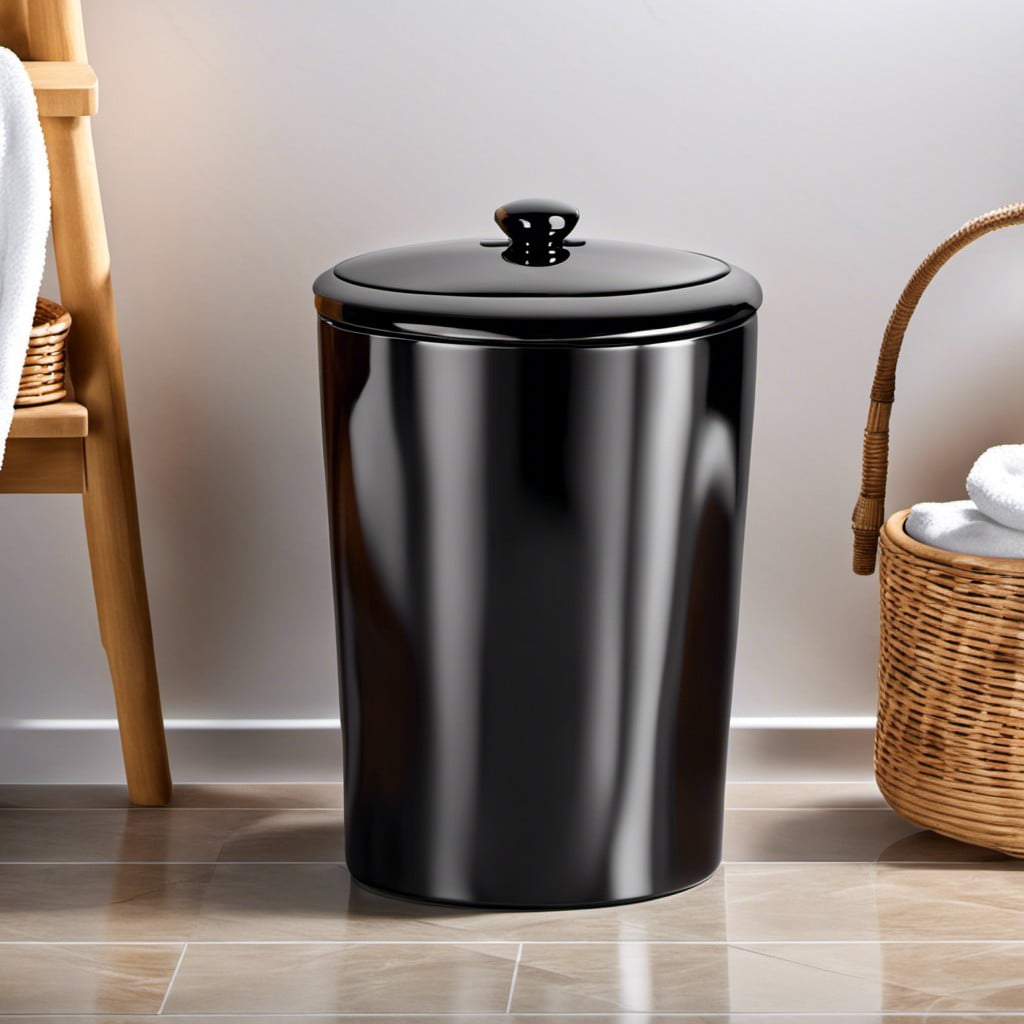 ceramic trash can with lid