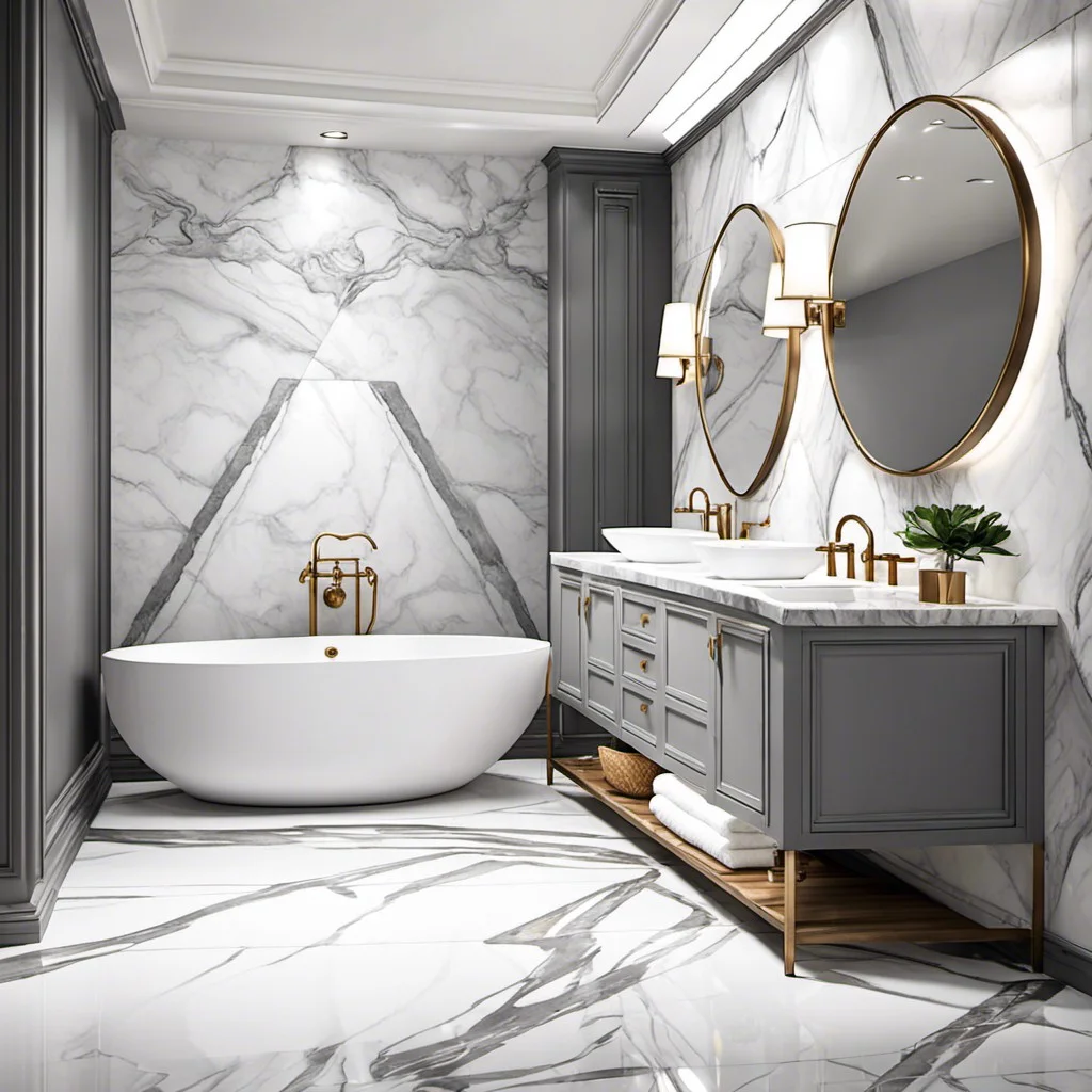 classic white and grey marble