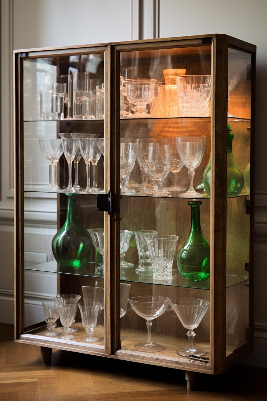 clear glass cabinets for visibility