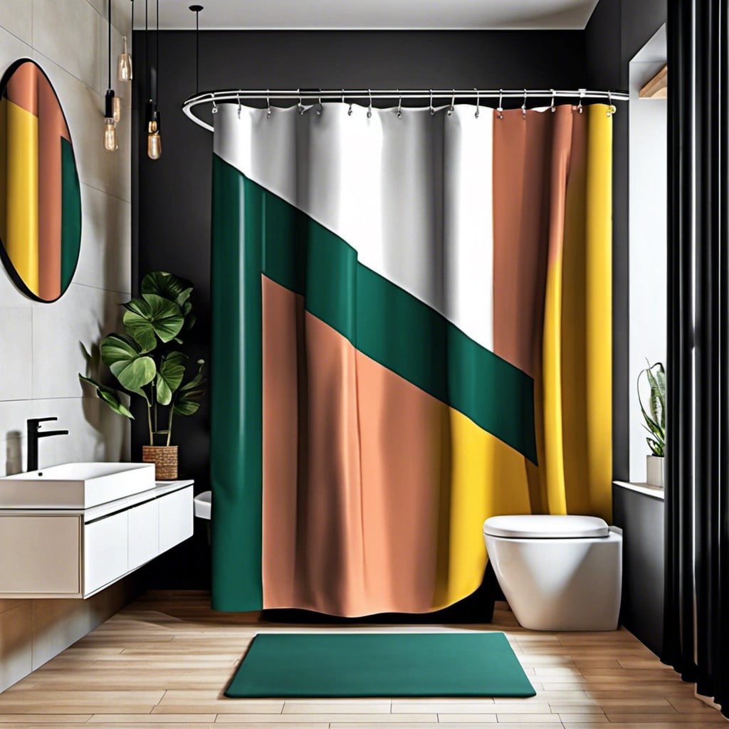 color block style curtain