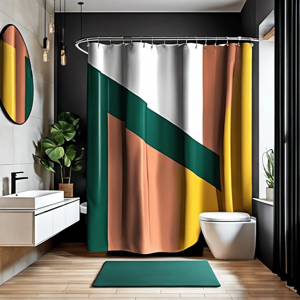 color block style curtain