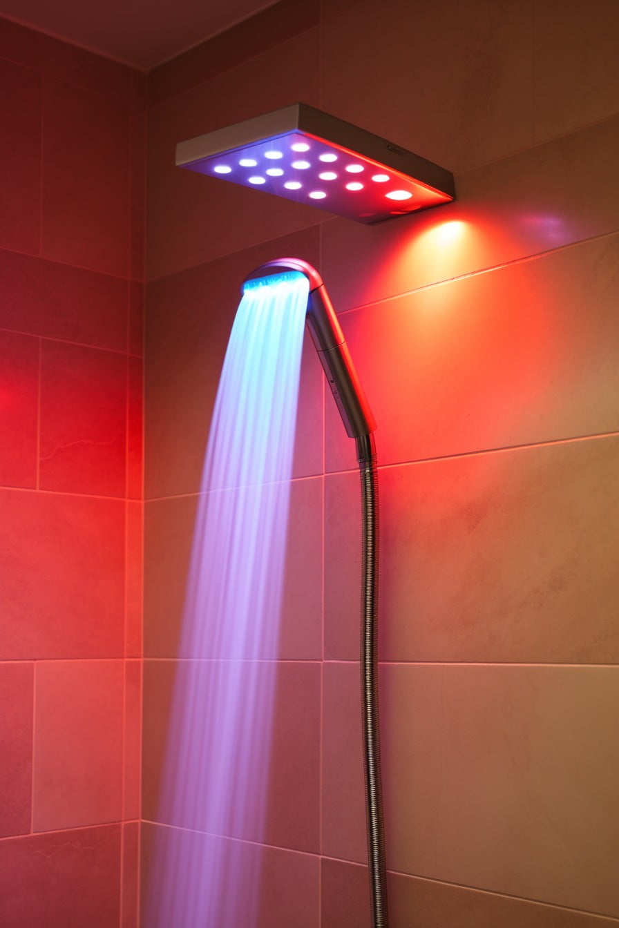 colored led shower lights