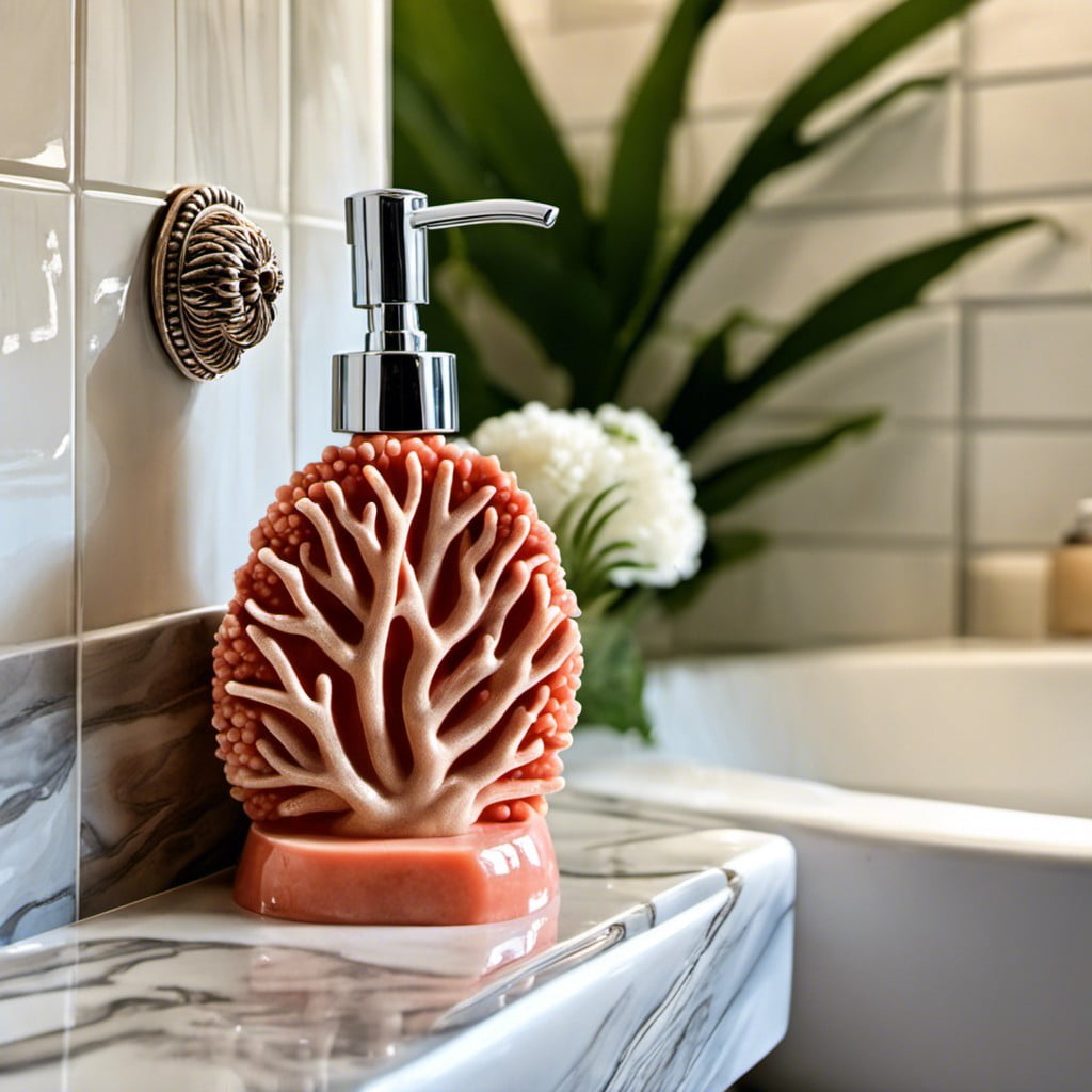 coral inspired soap holder