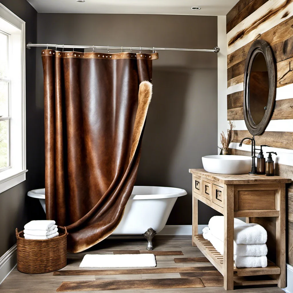 cowhide shower curtain