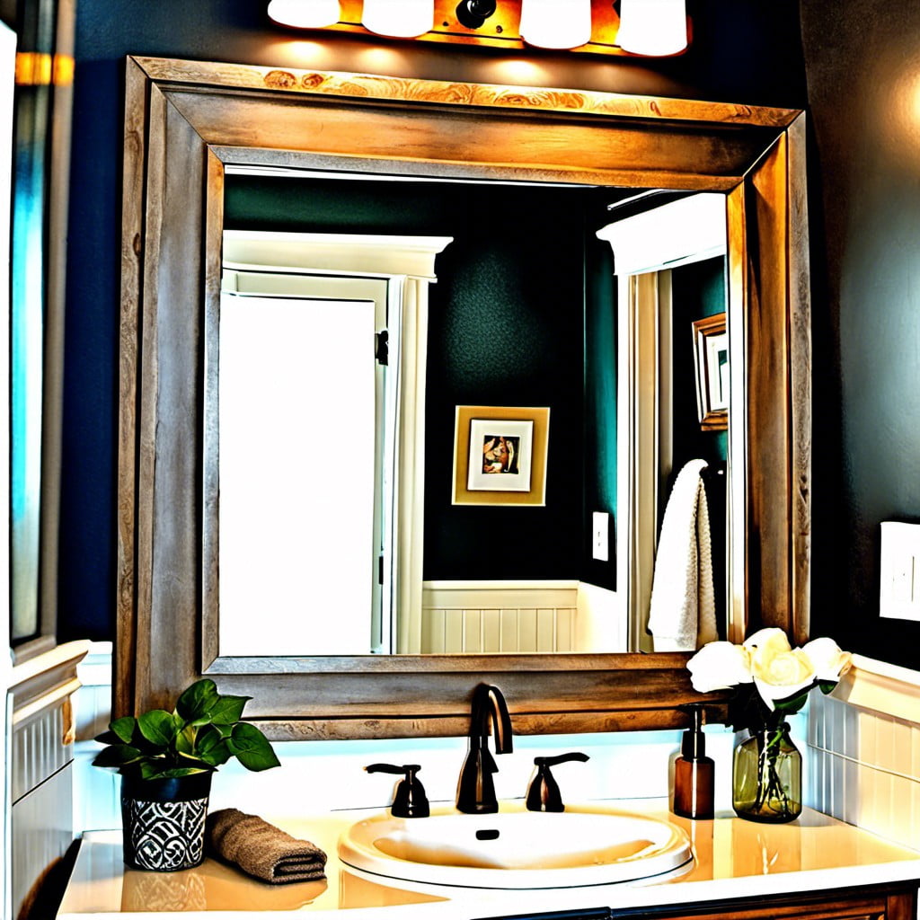 diy chalkboard framed mirror