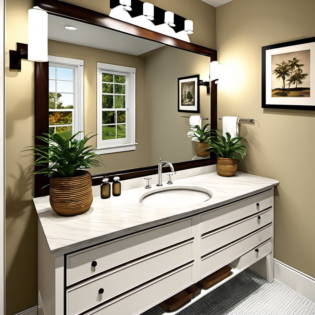 dresser vanity with undermount sink