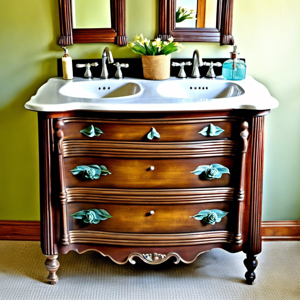 dresser with double sink design